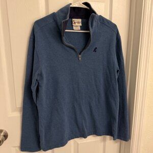 Walt  Disney World Men's Blue Quarter Zip Pullover Sweater  Size M